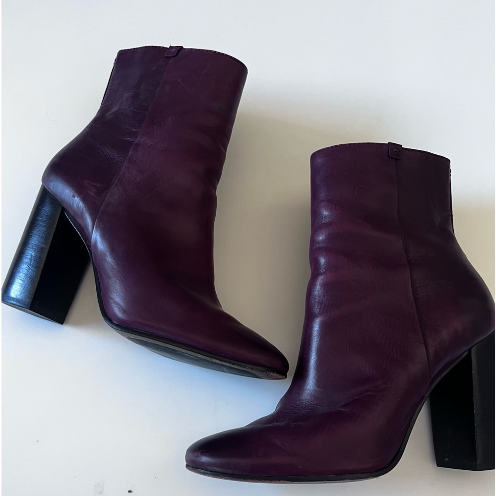 Frye Boots -  excellent condition 4” heel - burgundy.